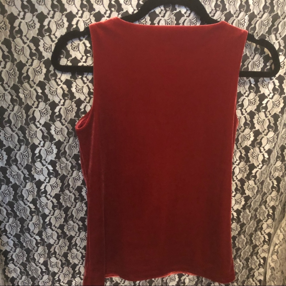 Sz XXS White House Black Market Red Velvet Tank - Picture 2 of 7